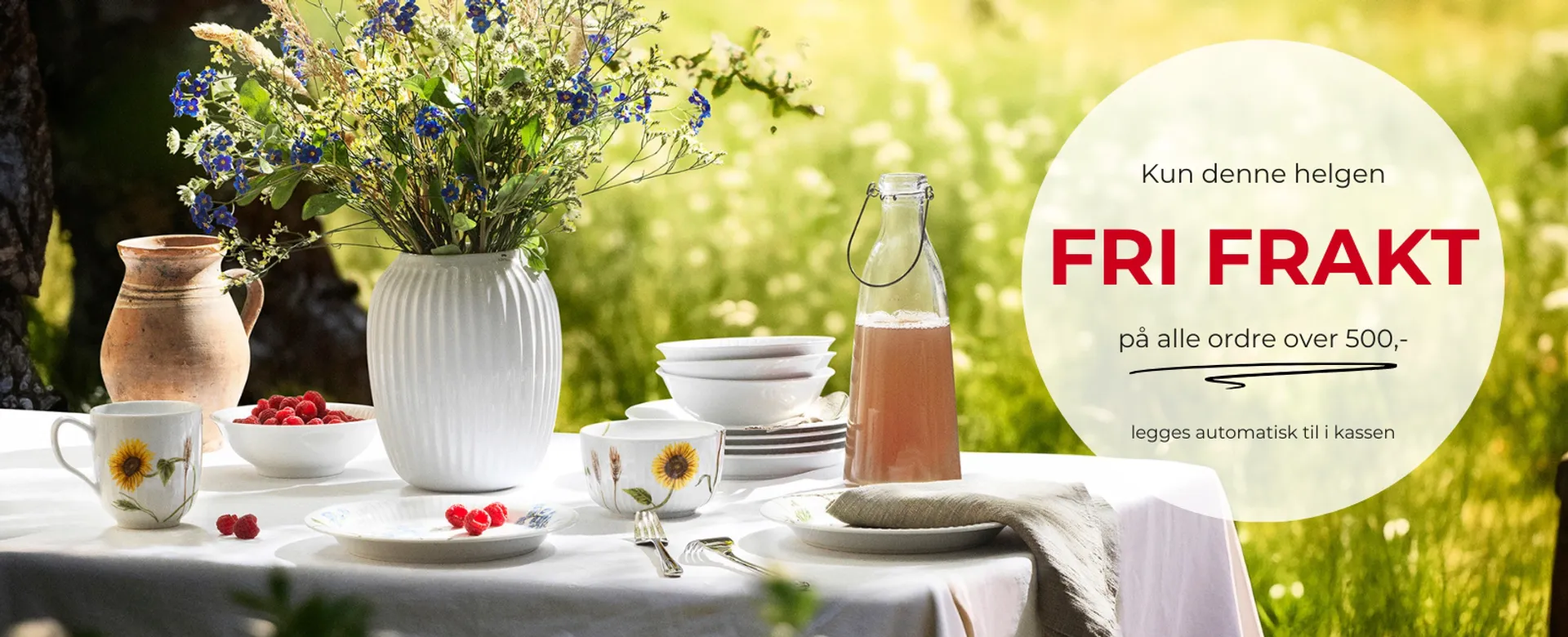 Fri frakt i hele butikken! På alle ordre over 500 kr. 