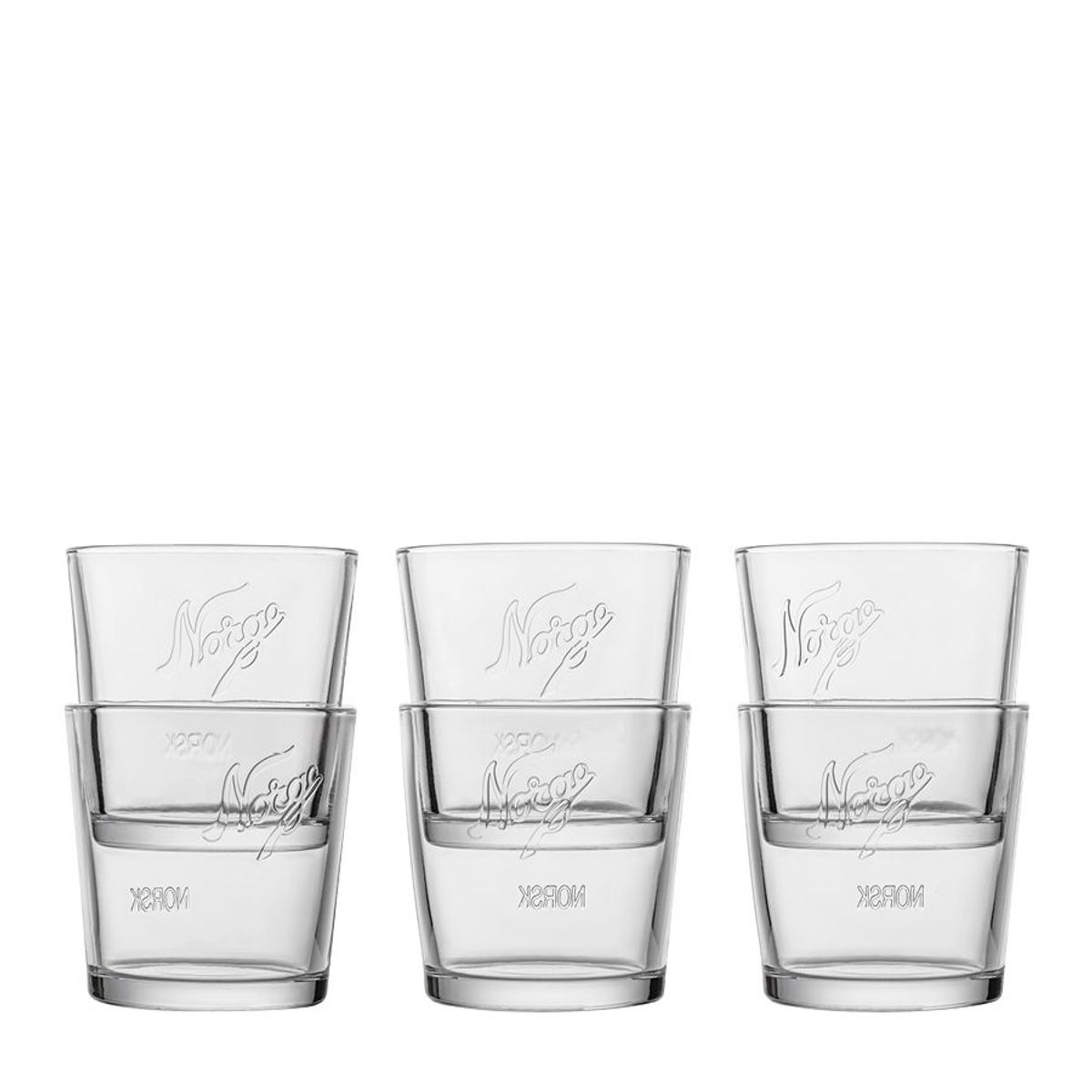 Hadeland Glassverk Norgesglass Glass 24 cl 6 stk