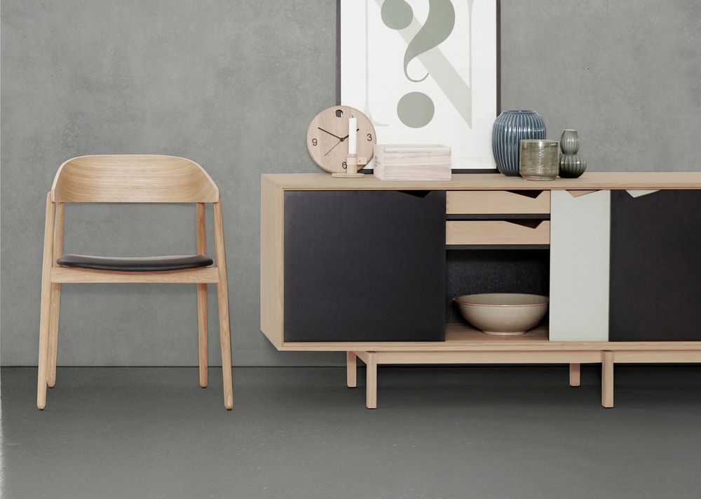 Andersen WoodCare Eik Klokke m/ Utskiftsbare Tall (medfølger)