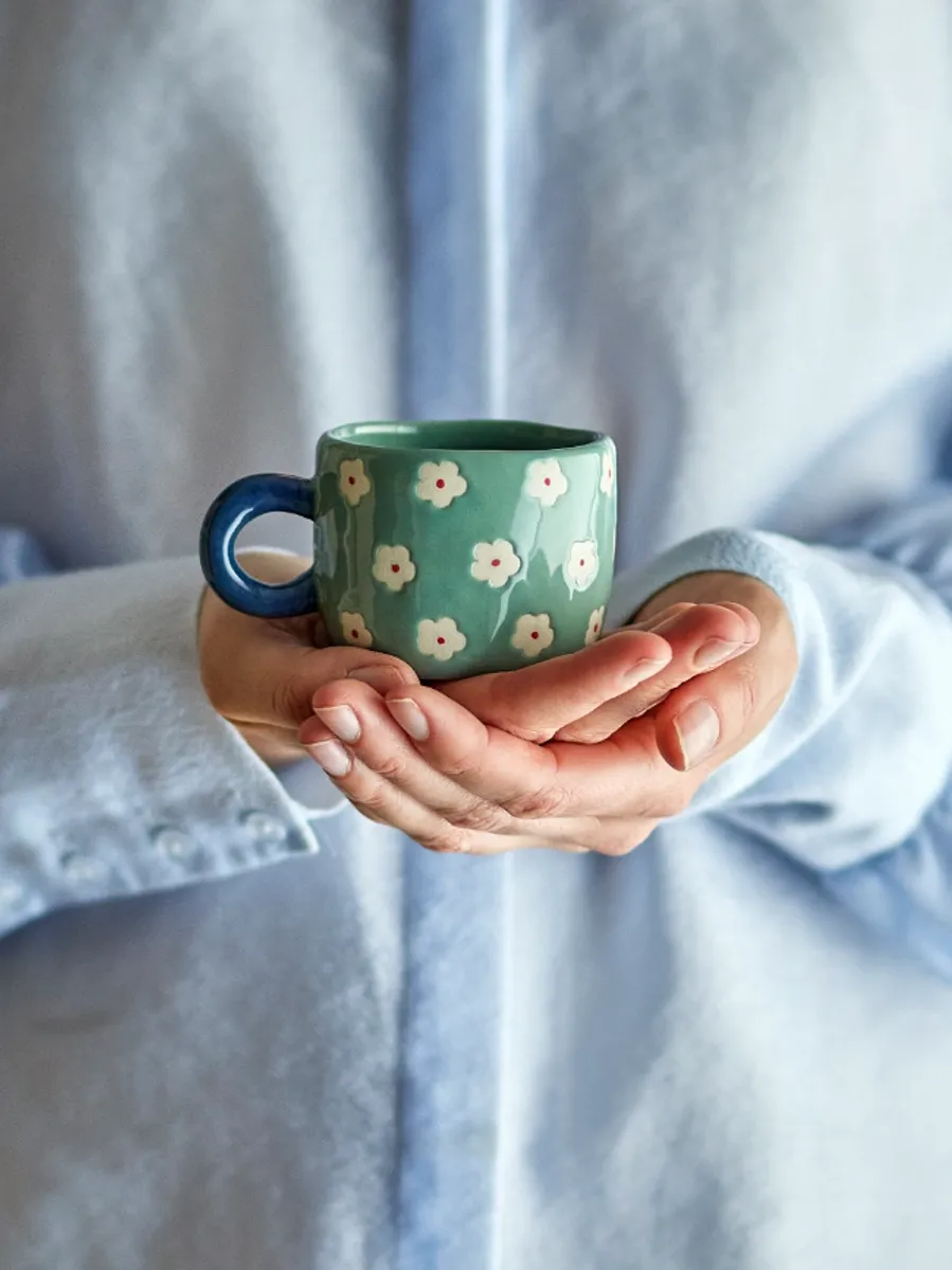 Bloomingville Nini Kopp Blå Blomster 100 ml